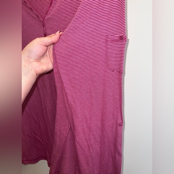White Stag Pink Button Down Ribbed Top (16-18) - Picture 3 of 4